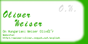 oliver weiser business card